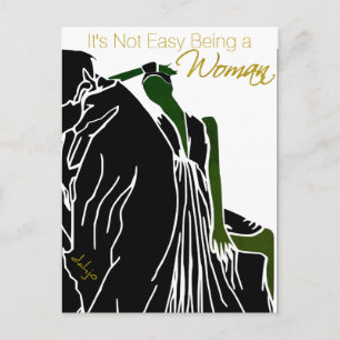 WOMAN POSTCARD