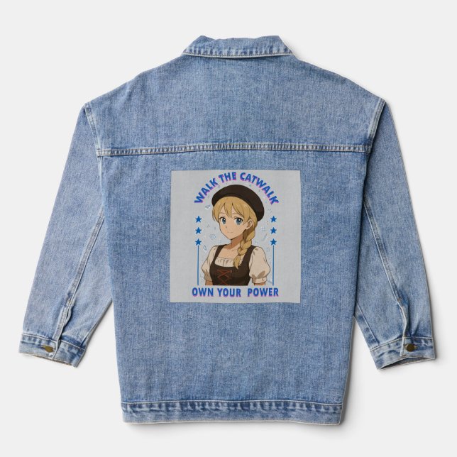 woman power denim jacket (Back)