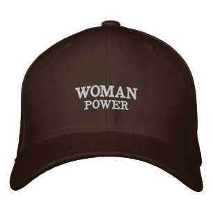 WOMAN POWER EMBROIDERED BASEBALL CAP
