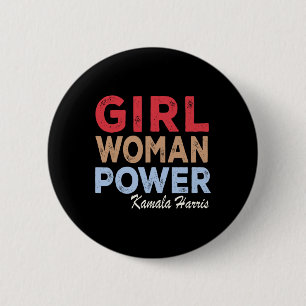 Woman Power Kamala Harris Retro Vintage  6 Cm Round Badge