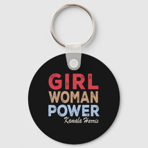 Woman Power Kamala Harris Retro Vintage  Key Ring