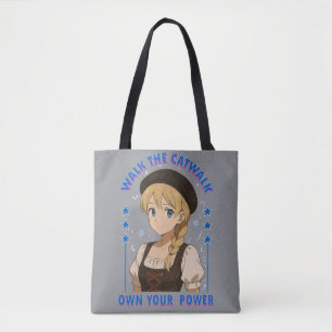 woman power tote bag