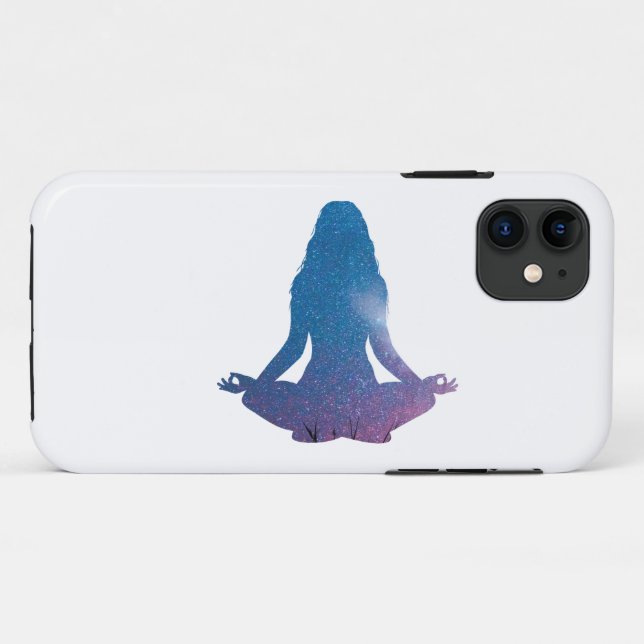 Woman practicing yoga - Choose background colour Case-Mate iPhone Case (Back (Horizontal))