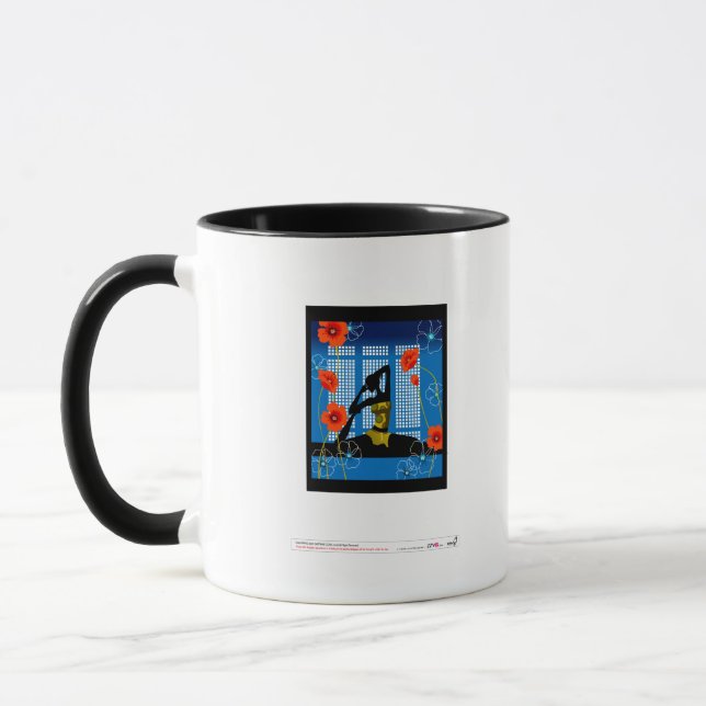 Woman practicing yoga mug (Left)