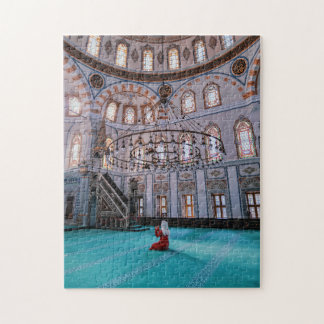 Woman Praying in Mosque Jigsaw Puzzle