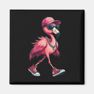 Woman President Kamala Harris Pink Flamingo Retro Magnet