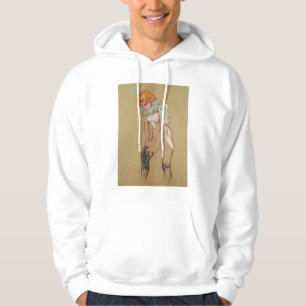 Woman Pulling Up her Stocking, 1894 (oil on card) Hoodie