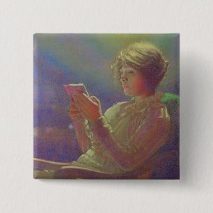 Woman Reading, 1921 15 Cm Square Badge