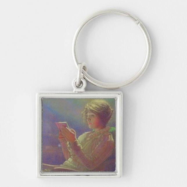 Woman Reading, 1921 Key Ring (Front)