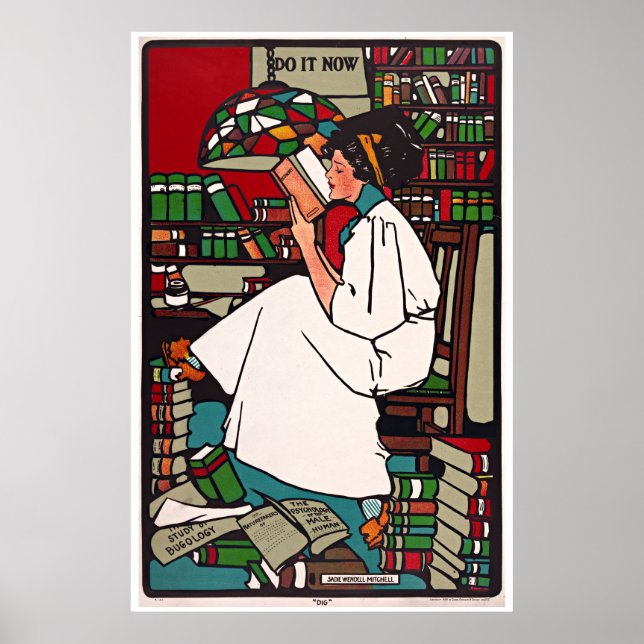 Woman Reading a Book Posters (Front)