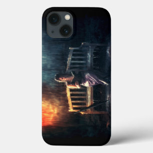 Woman Reading Book in the Rain iPhone 13 Case