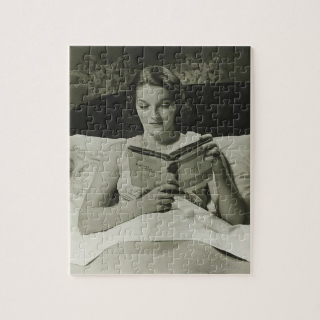 Woman Reading Book Jigsaw Puzzle (Vertical)