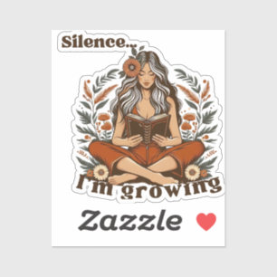 Woman reading in silence – Bohemian floral design