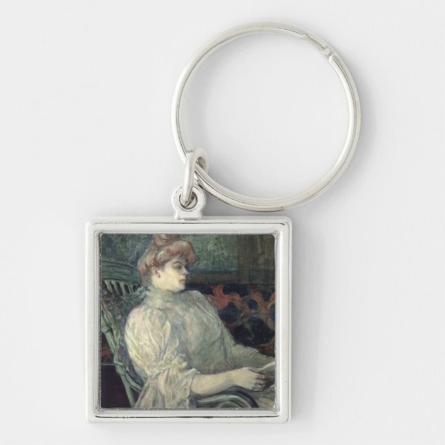 Woman Reading Key Ring (Front)