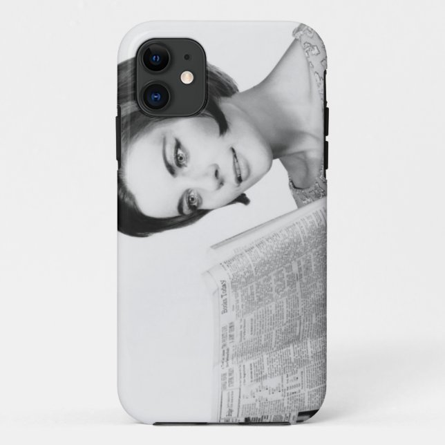 Woman Reading Newpaper Case-Mate iPhone Case (Back)