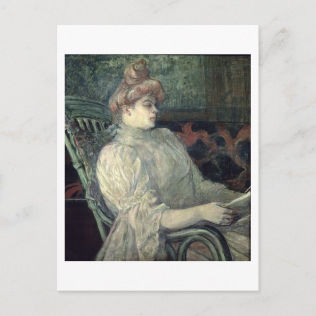 Woman Reading Postcard (Front)