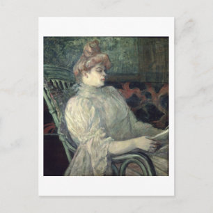 Woman Reading Postcard