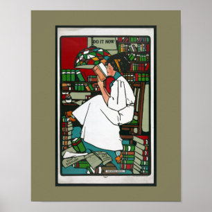 Woman Reading Poster
