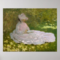 Woman Reading Springtime Monet