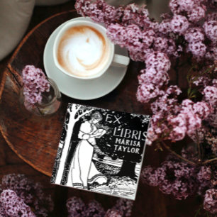 Woman Reading under a tree Self-inking Stamp