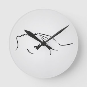 Woman receiving spa treatment round clock