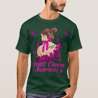 Woman Ribbon In October We Wear Pink Breast Cancer T-Shirt