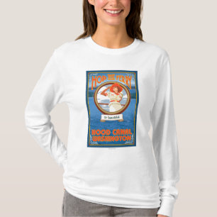 Woman Riding Ferry - Hood Canal, Washington T-Shirt