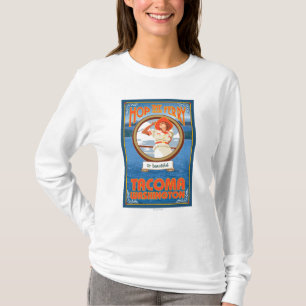 Woman Riding Ferry - Tacoma, Washington T-Shirt