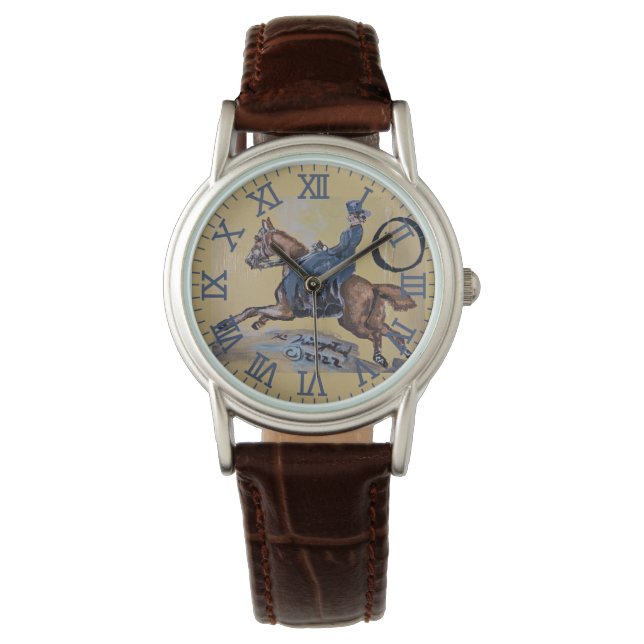 woman riding horse painting watch (Front)
