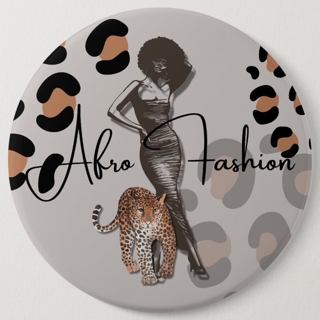 Woman’s fashion  6 cm round badge (Front)