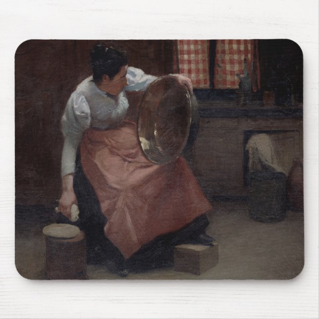 Woman Scouring Mouse Pad (Front)