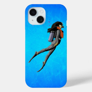 Woman SCUBA Diving iPhone 15 Case
