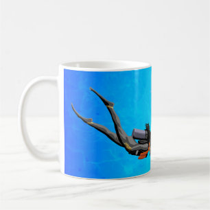 Woman SCUBA Diving Coffee Mug
