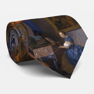 Woman Seated at a Virginal Vermeer Tie