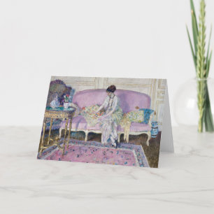 Woman Seated on Sofa   Frederick Carl Frieseke Card