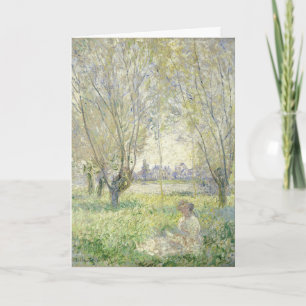 Woman Seated Under the Willows Claude Monet Card