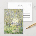 Woman Seated Under the Willows | Claude Monet Postcard<br><div class="desc">Woman Seated Under the Willows (1880) by French Impressionist artist Claude Monet. The original painting is an oil on canvas.

Use the design tools to add custom text or personalise the image.</div>