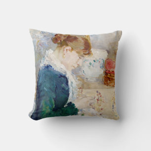 Woman Sewing, Berthe Morisot Cushion