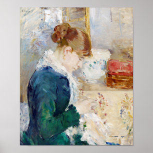 Woman Sewing, Berthe Morisot Poster
