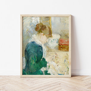 Woman Sewing   Berthe Morisot Poster