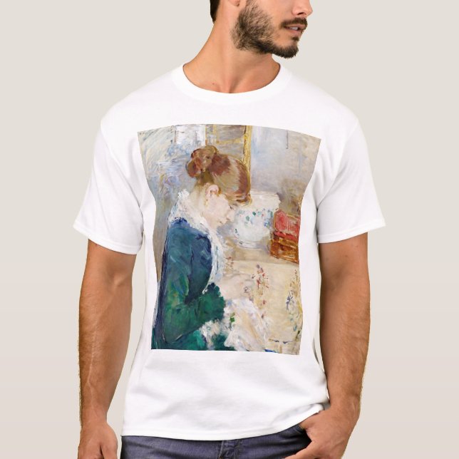 Woman Sewing, Berthe Morisot T-Shirt (Front)
