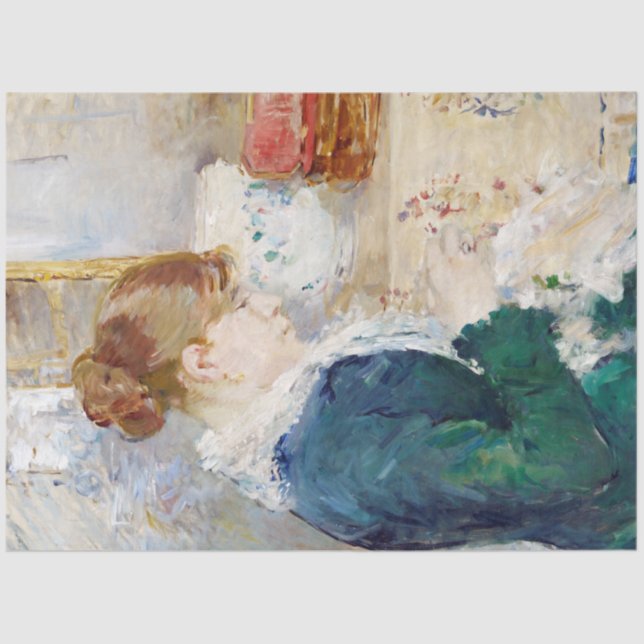 Woman Sewing, Berthe Morisot Tissue Paper (Front)