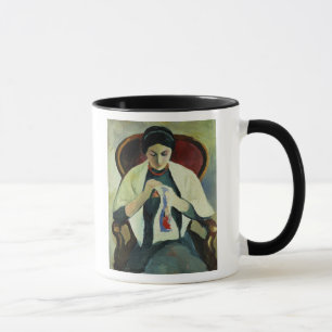 Woman Sewing Mug