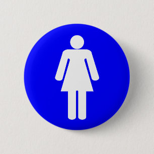 Woman Shape 6 Cm Round Badge