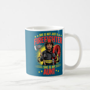 Woman Shirt Black Firefighter Aunt Titi Auntie Coffee Mug