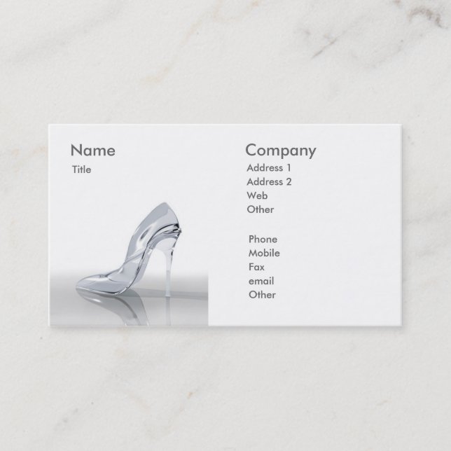 Woman Shoe - Business Card (Front)