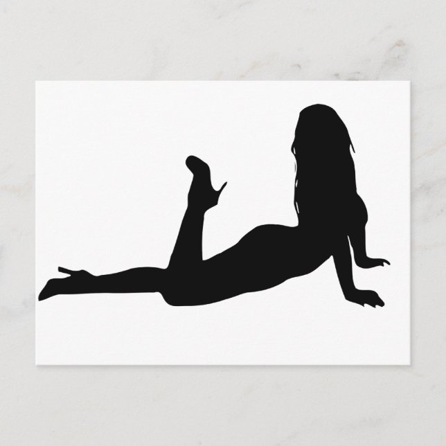 Woman_Silhouette_laying Postcard (Front)