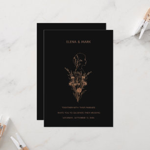 Woman Silhouette Wedding Invitation