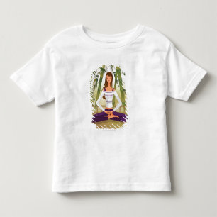 Woman sitting in lotus position, meditating toddler T-Shirt
