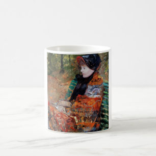Woman Sitting on the Bench, Mary Cassatt Coffee Mug